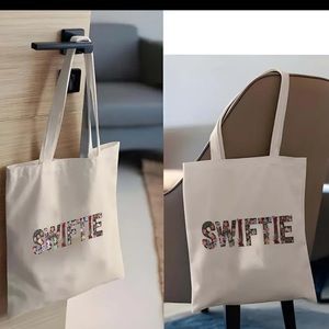 Swiftie tote bag floral font Taylor swift eras tour purse book bag NEW